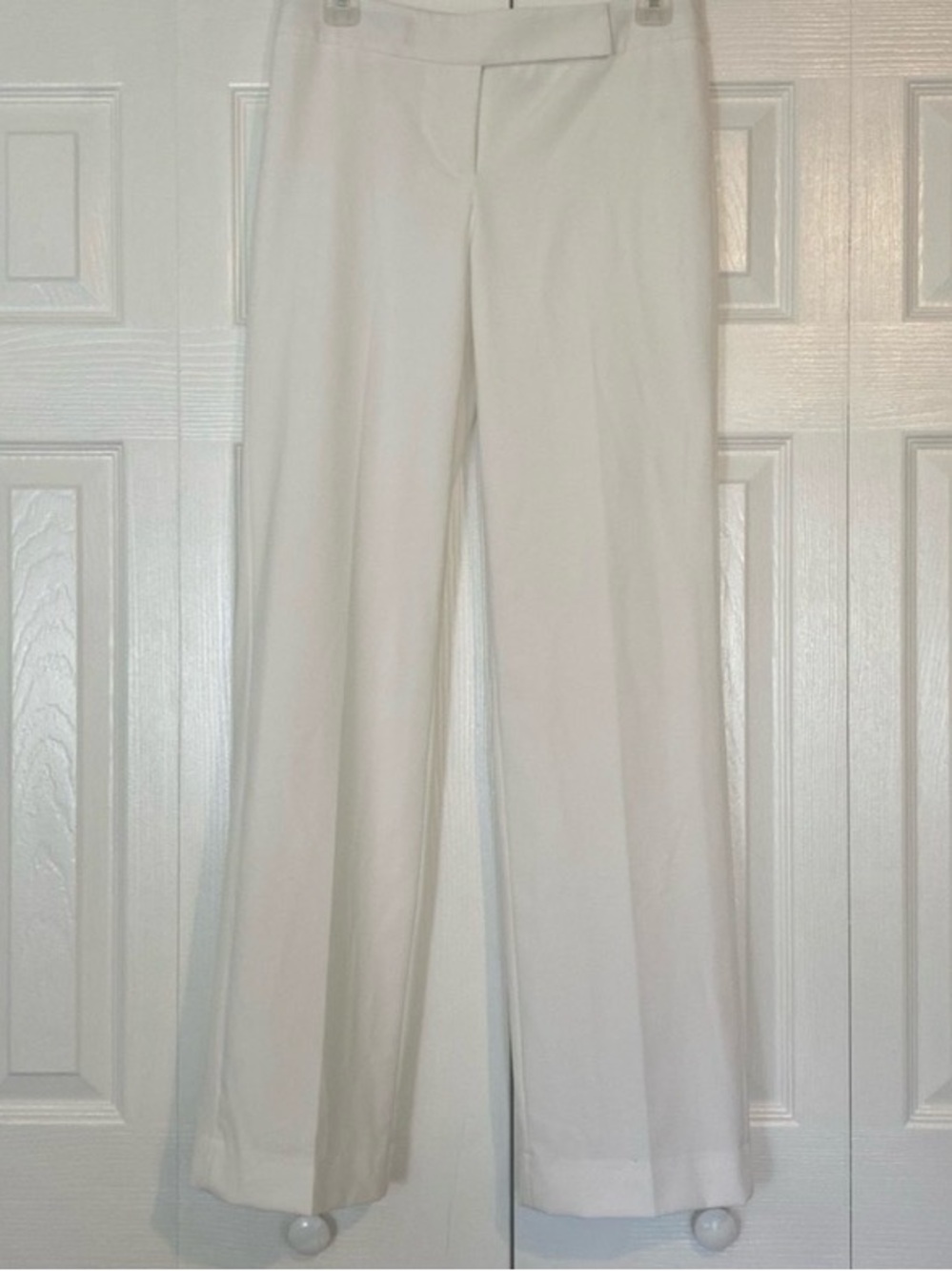 White House Black Market Ivory Wide-Leg Dress Pants